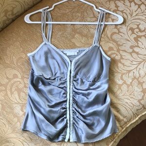 Lightly Worn, To The Max Silk Gray Corset Top